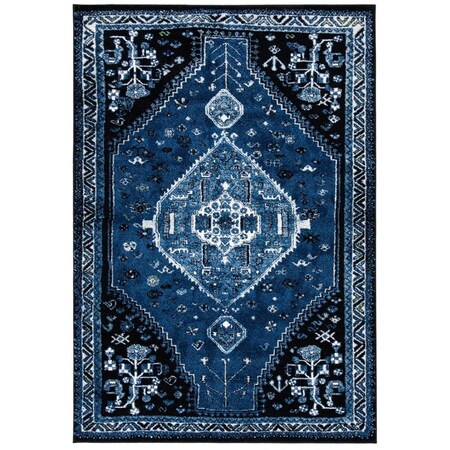 Safavieh 4 x 6 ft. Vintage Hamadan Power Loomed Rectangle Area Rug Blue & Black VTH201M-4